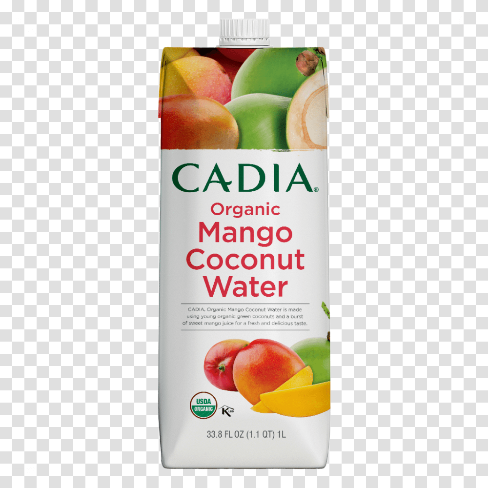 Cadia Organic Pineapple Amp Mango Coconut Water, Plant, Fruit, Food, Bottle Transparent Png