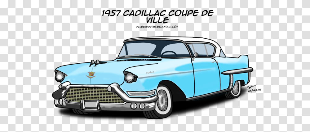 Cadillac Drawing Deville 1957 Cadillac Drawing, Sedan, Car, Vehicle, Transportation Transparent Png