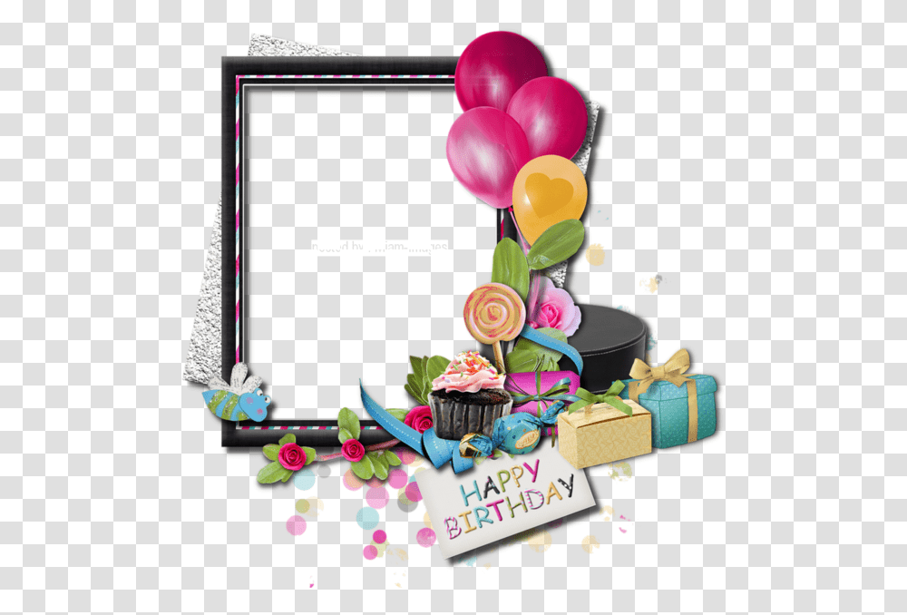 Cadre Anniversaire Marco Birthday Frame Clip Art, Cake, Dessert, Food, Cream Transparent Png