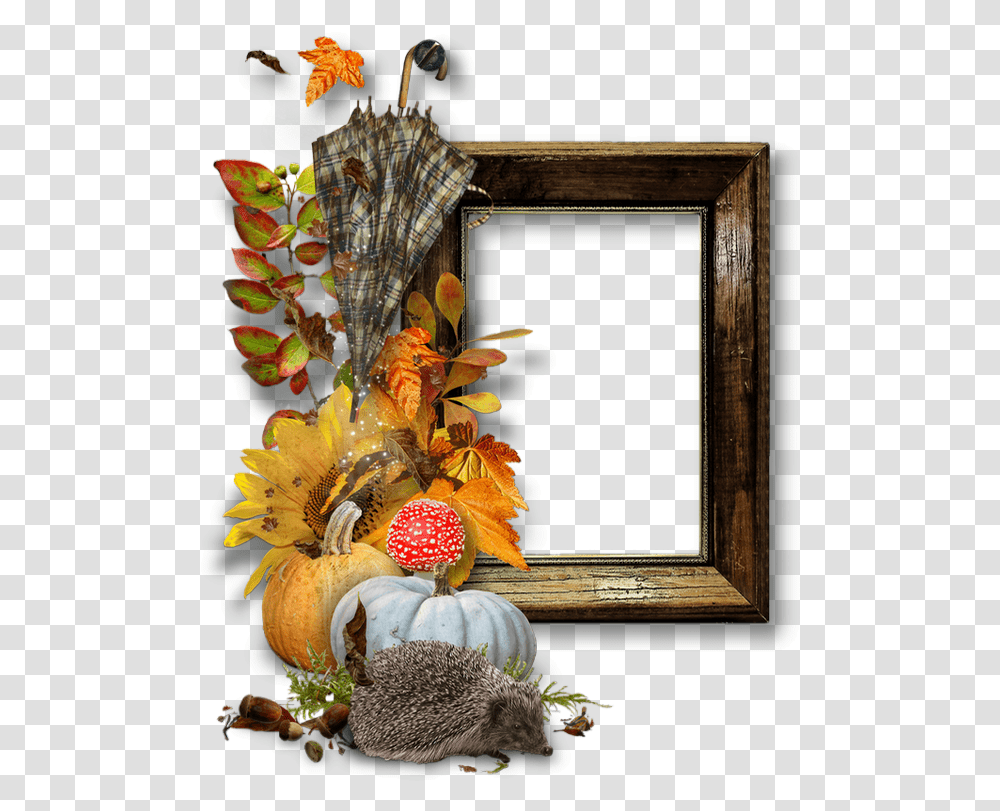 Cadre Automne Cluster Fall Autumn Frame Blog, Plant, Home Decor, Pineapple, Flower Transparent Png
