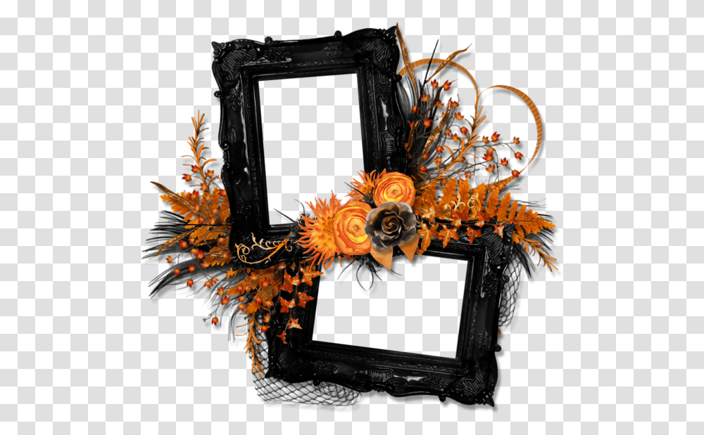 Cadre Gothique Cluster Halloween Gothic Frame Black Picture Frame, Plant, Art, Flower, Graphics Transparent Png