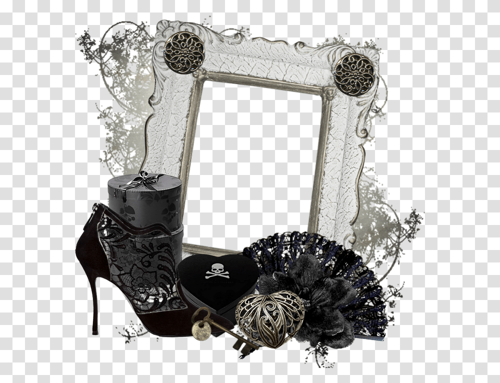 Cadre Gothique Tube Halloween Gothic Frame Halloween Image Cadre Gothique, Clothing, Apparel, Footwear, Mirror Transparent Png