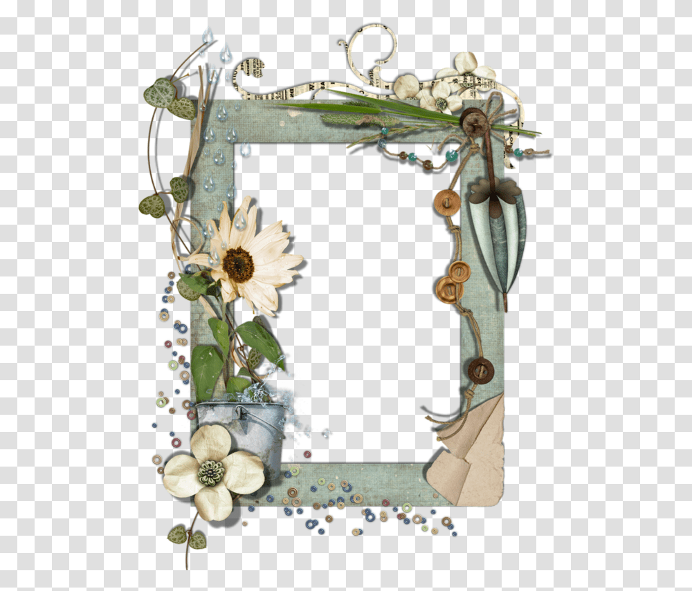 Cadre Jour De Pluie Picture Frame, Plant, Flower, Flower Arrangement, Flower Bouquet Transparent Png