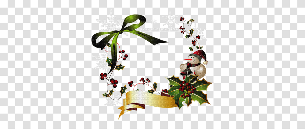 Cadre Noel 72 Sophiejustemoi Frame Christmas Feuille Houx Noel, Floral Design, Pattern, Graphics, Art Transparent Png