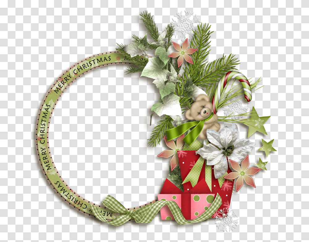 Cadre Nol Cluster Marcos Para Fotos Transparentes De Navidad, Plant, Flower, Blossom, Flower Arrangement Transparent Png