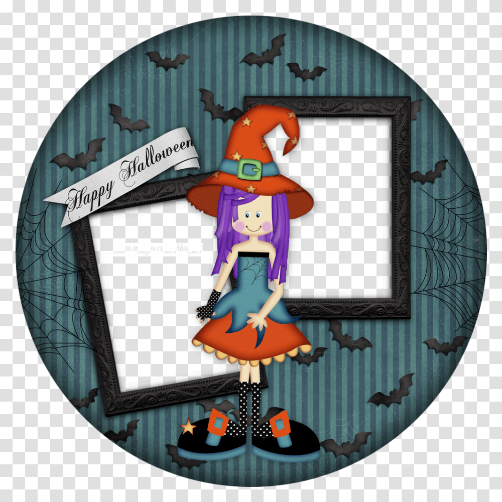 Cadre Photos Halloween Frame Fictional Character, Figurine, Toy Transparent Png