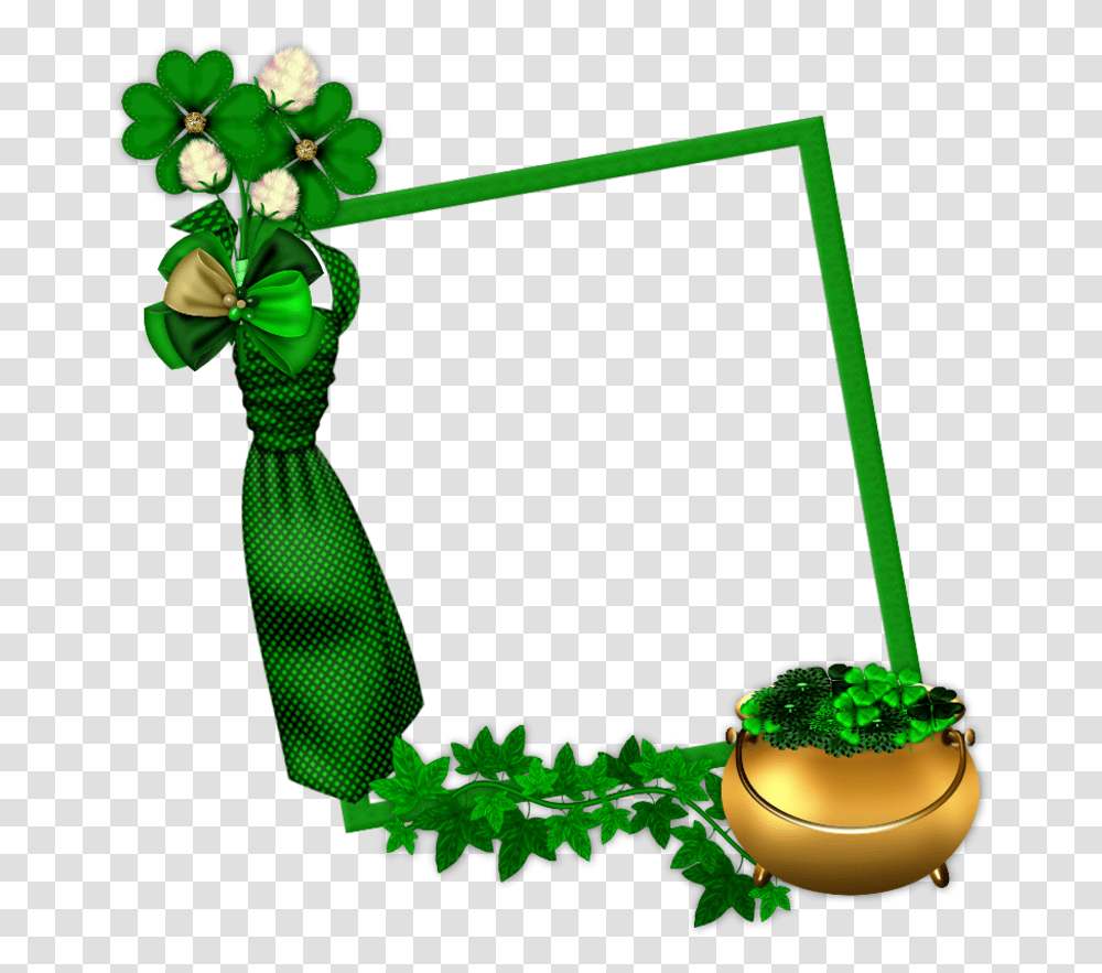 Cadre Saint Patricks Day Pictures Images Bordure De, Green, Plant, Flower, Blossom Transparent Png
