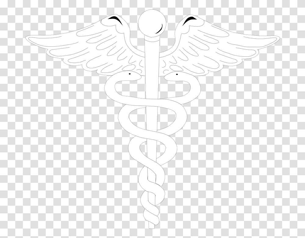 Caduceus Background University Of Louisville Medical School, Cross, Symbol, Emblem, Stencil Transparent Png