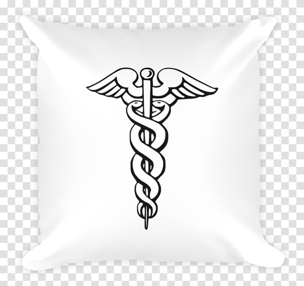 Caduceus Dracunculus Medical Symbol, Pillow, Cushion Transparent Png
