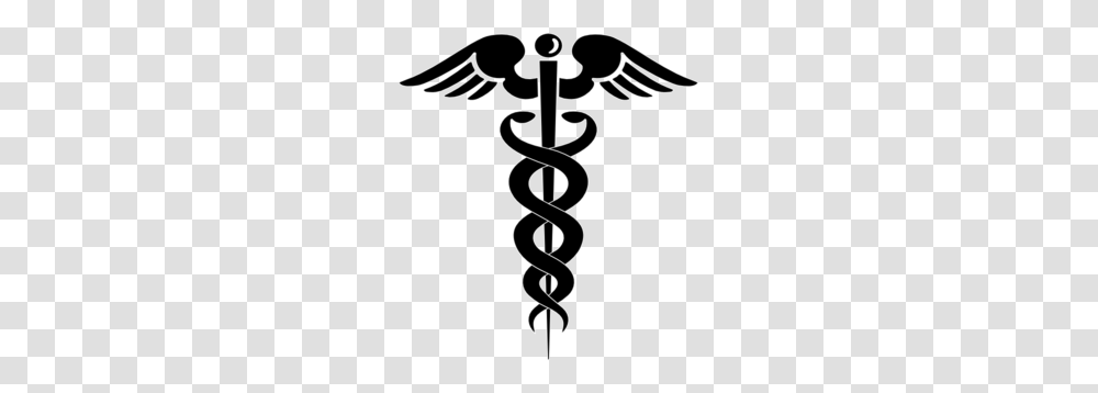 Caduceus Made Smaller Clip Art, Emblem, Stencil Transparent Png