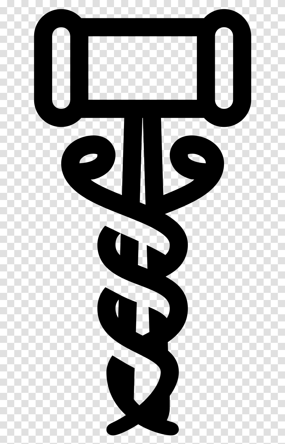 Caduceus Medical Icon Staff Of Hermes, Gray, World Of Warcraft Transparent Png