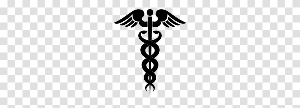 Caduceus Medical Symbol Clip Art, Emblem, Chain, Cross Transparent Png