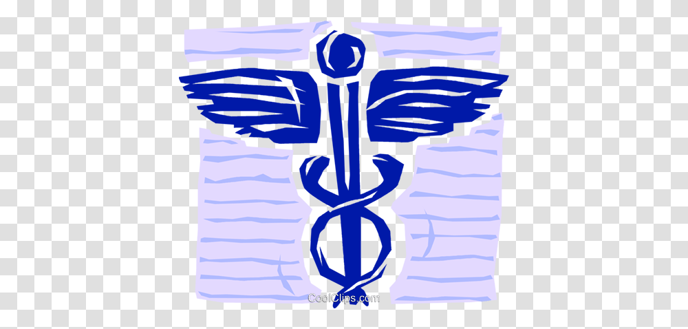 Caduceus Medical Symbol Royalty Free Vector Clip Art Illustration, Emblem, Architecture, Building, Pillar Transparent Png