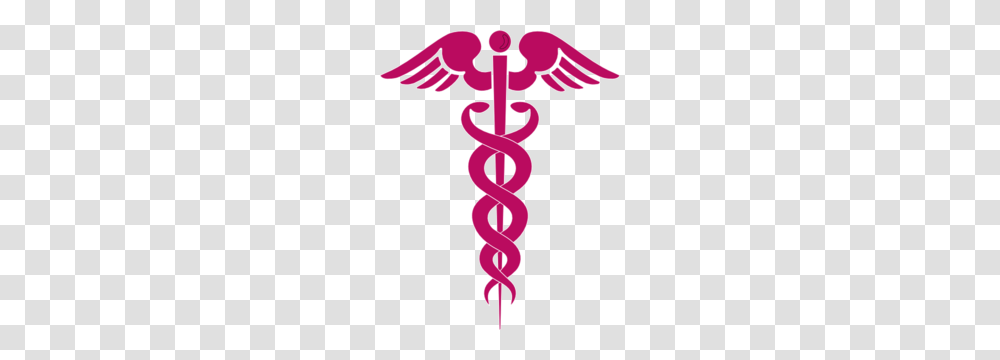 Caduceus Pink Clip Art, Logo, Trademark, Cross Transparent Png