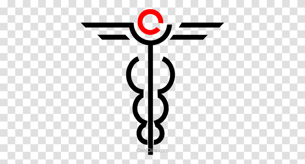 Caduceus Royalty Free Vector Clip Art Illustration, Cross, Sign, Road Sign Transparent Png