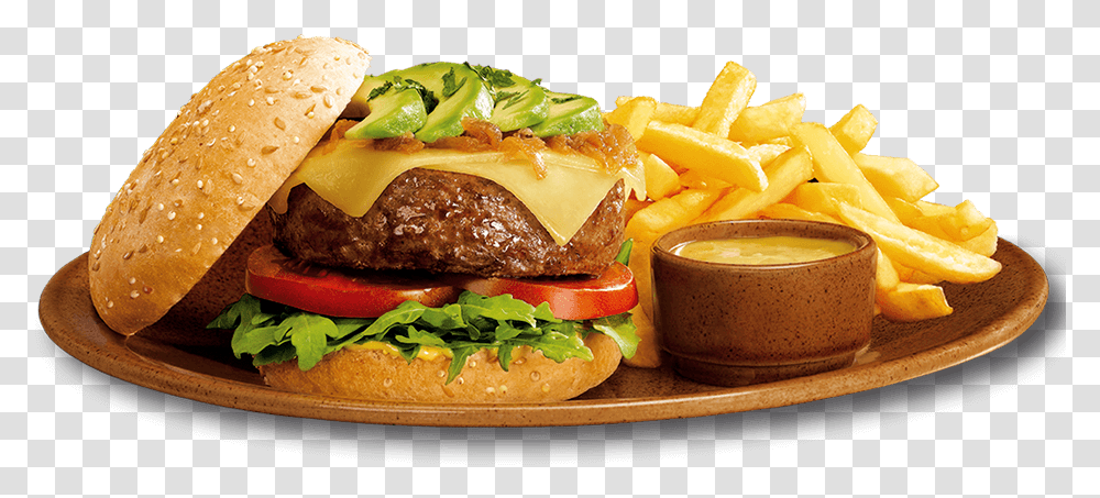 Caesar Foster Hollywood, Burger, Food, Sandwich, Fries Transparent Png