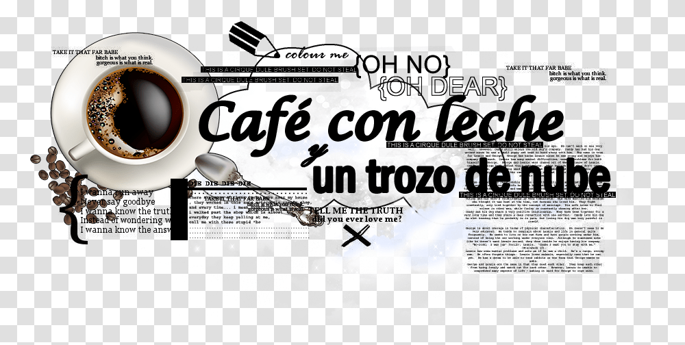 Caf Con Leche Y Un Trozo De Nube Kopi Tubruk, Poster, Advertisement, Flyer Transparent Png