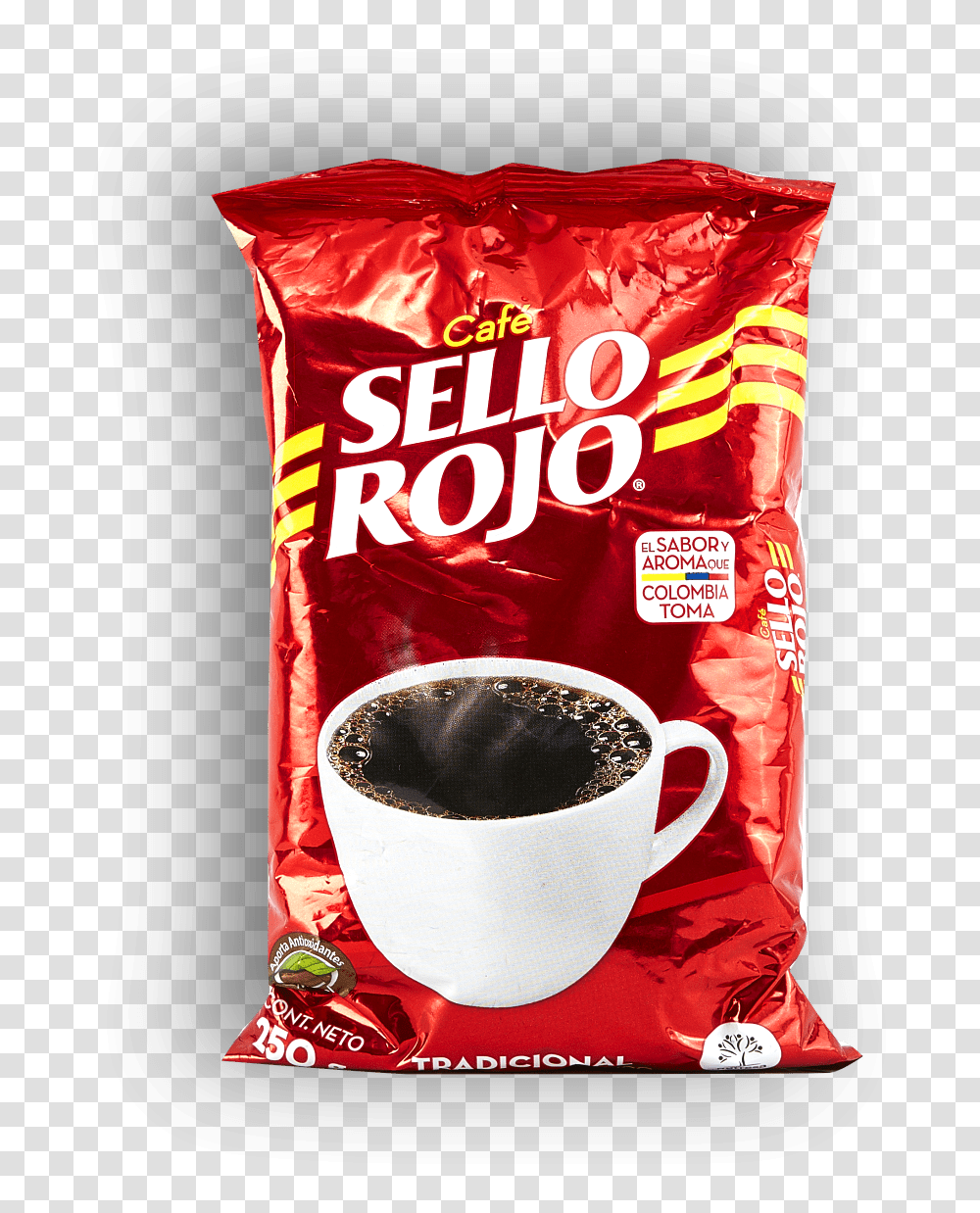Caf Sello Rojo Tradicional Cafe Sello Rojo, Coffee Cup, Pottery, Saucer, Food Transparent Png