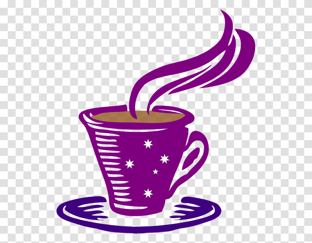 Caf Taza De Caf T Taza De T Java Cafe Purple Coffee Cup Logo, Pottery, Saucer, Smoke Pipe Transparent Png