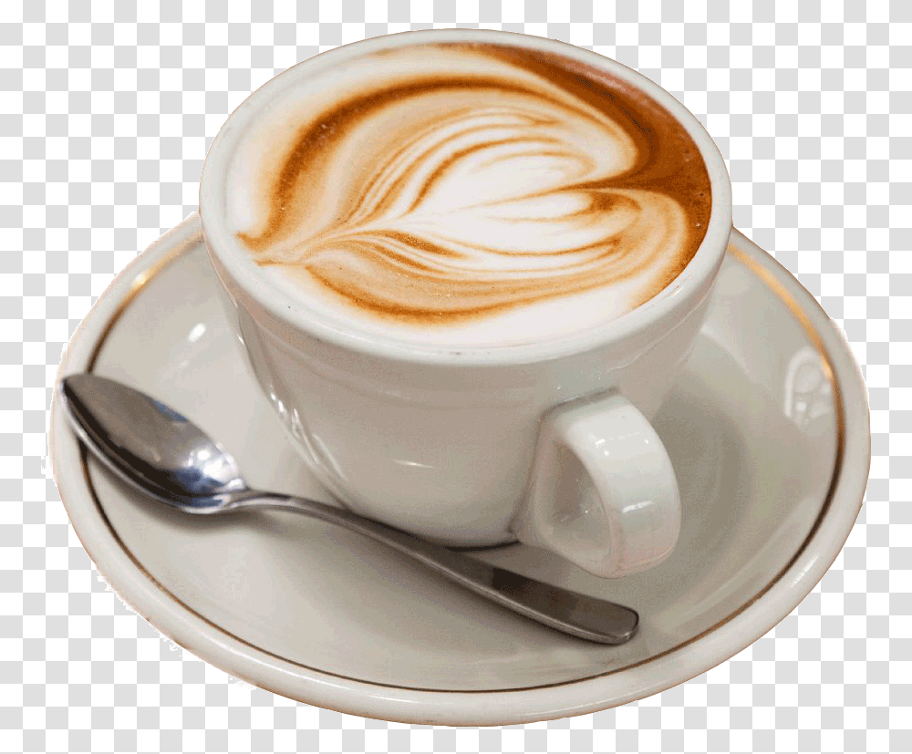 Caff Latte Vs Latte Macchiato, Coffee Cup, Beverage, Drink, Spoon Transparent Png