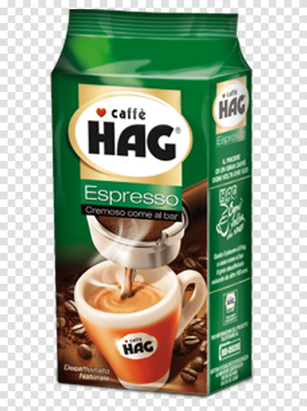 Caffe Hag Espresso Decaf Coffee Brick Decaf Coffee, Beverage, Drink, Appliance, Cup Transparent Png