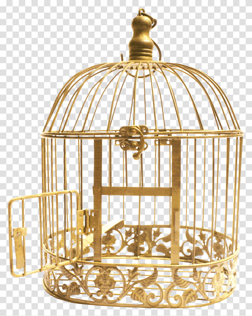 Cage Bird, Gate, Chandelier, Lamp Transparent Png