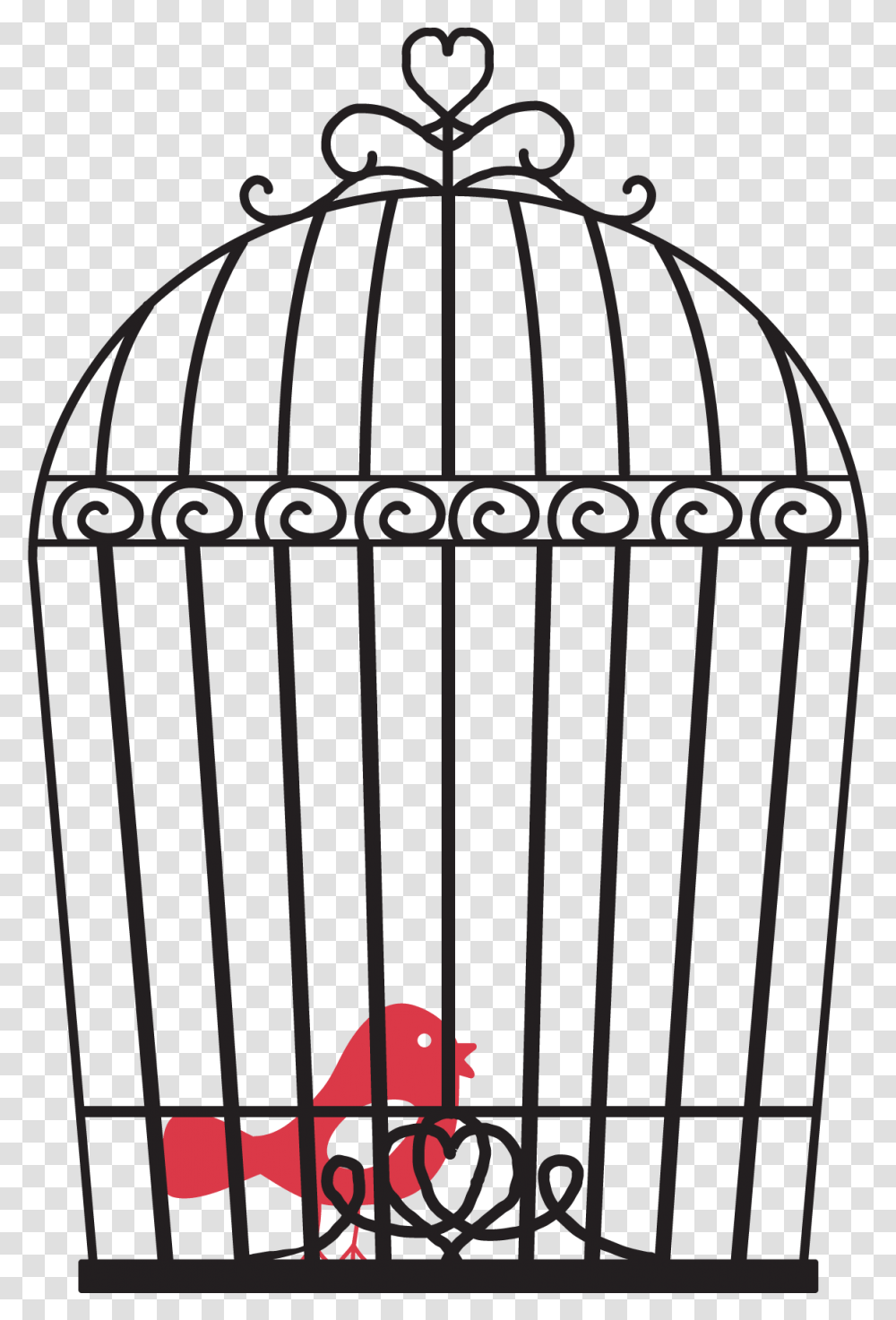 Cage Bird Image Bird In Cage, Gate, Grille Transparent Png