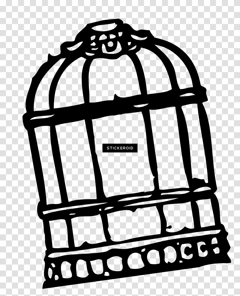 Cage Bird Objects Bird Cage Clipart Parrot In Cage, Weapon, Weaponry, Bomb, Rug Transparent Png