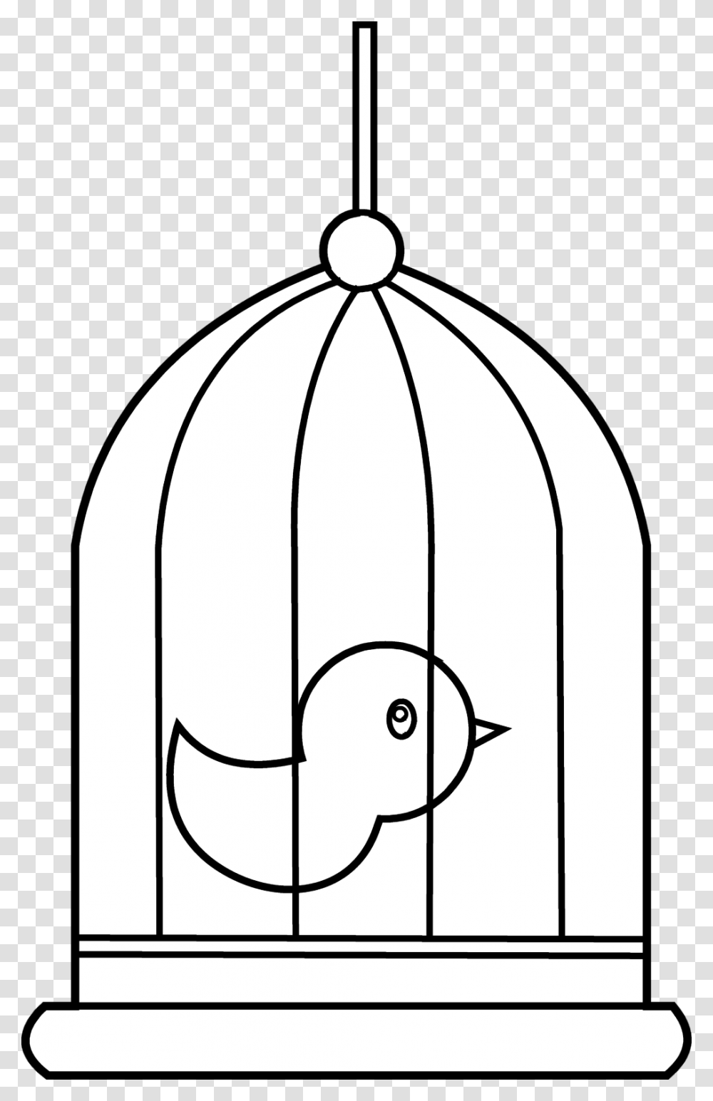 Cage Clipart Black And White Clip Art Images, Lamp, Furniture, Tabletop Transparent Png