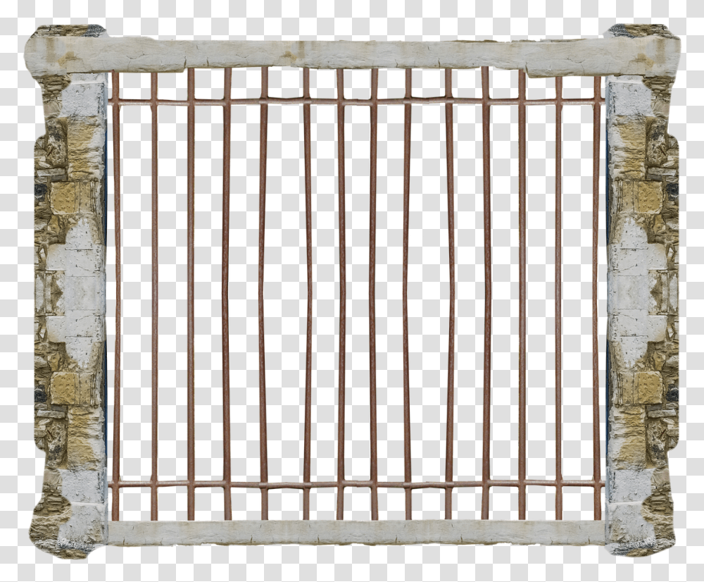 Cage Jail Prison Cell Security Empty Cage, Gate, Logo, Trademark Transparent Png