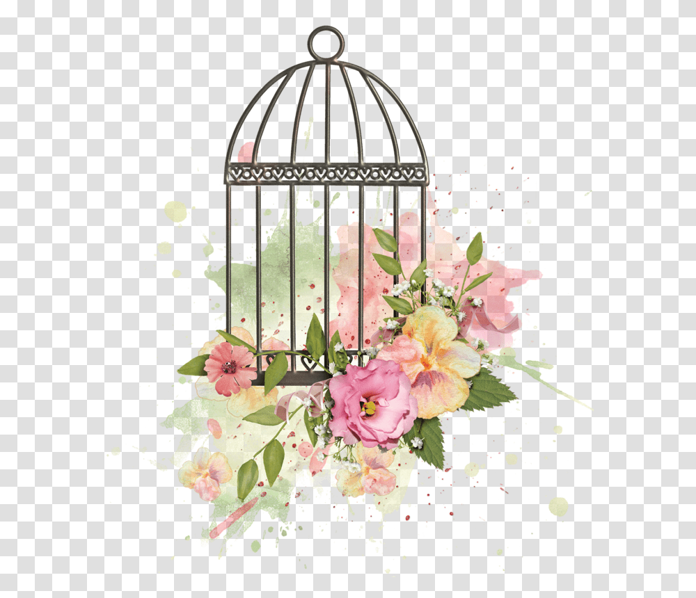 Cagespng Dibujo De Jaula Con Flores, Plant, Flower, Blossom Transparent Png