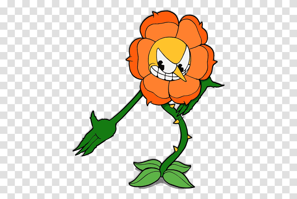 Cagney Carnation Cuphead Wiki Fandom Powered By Cagney Carnation, Floral Design, Pattern Transparent Png