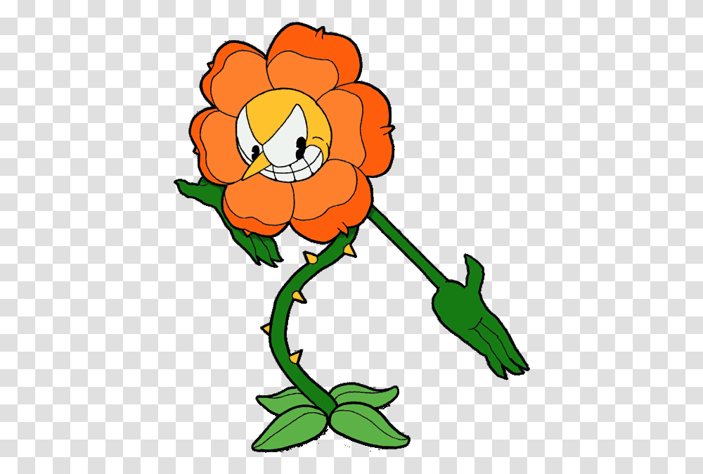 Cagney Carnation Sprites Clipart Download Cuphead Cagney Carnation Gif, Plant, Floral Design, Pattern Transparent Png