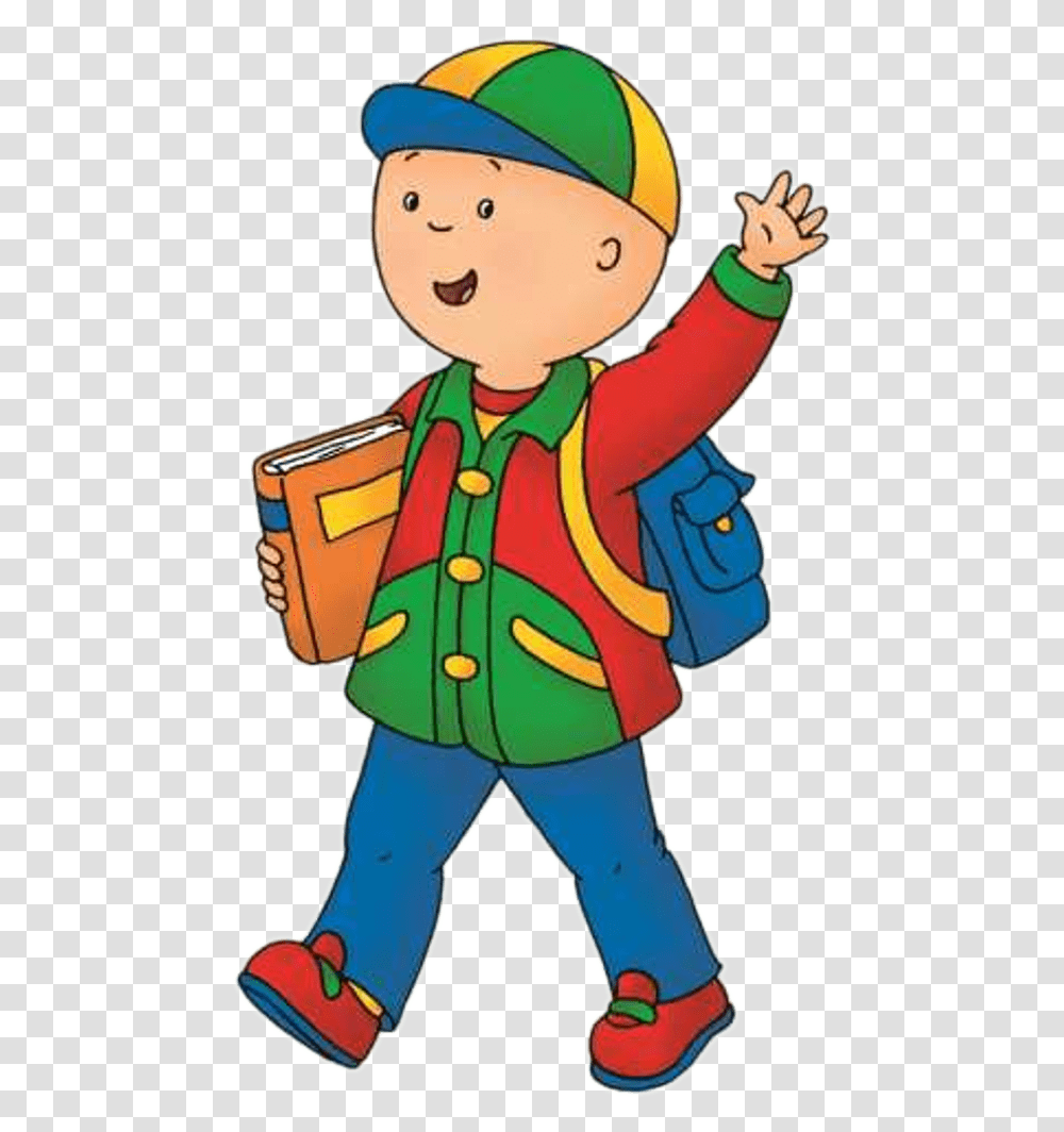 Caillou Fully Dressed Caillou Walking To The School, Performer, Person, Human, Clown Transparent Png