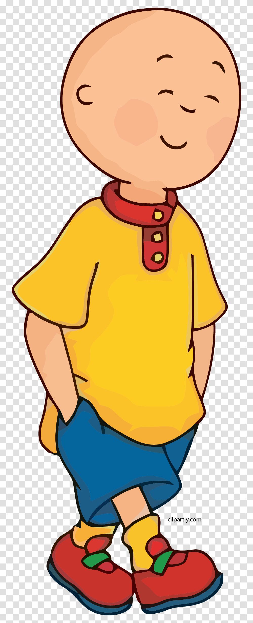 Caillou Happy Clipart, Apparel, Sleeve, Shorts Transparent Png