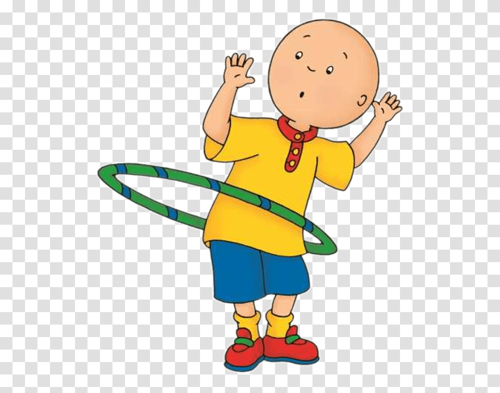 Caillou Playing With The Hula Hoop Clipart Hula Hoop, Toy, Person, Human Transparent Png
