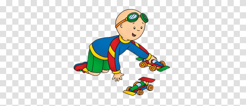 Caillou Playing With Toy Cars, Sport, Sports, Skateboard, Crawling Transparent Png