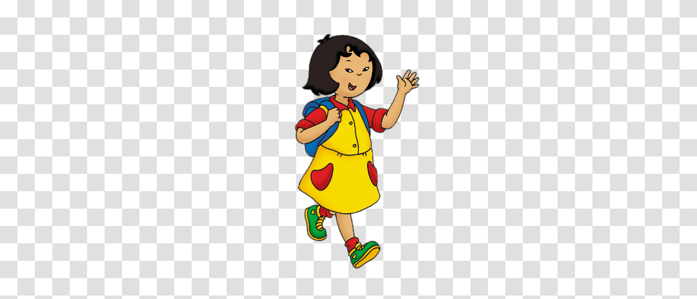 Caillous Friends Sarah Walking To School, Person, Coat, Photography Transparent Png