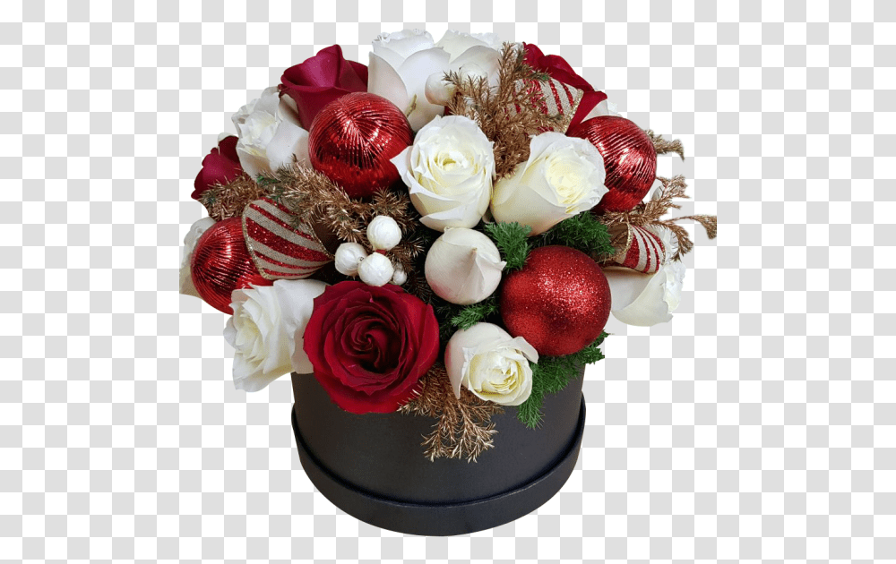 Caja De Rosas Y Esferas Garden Roses, Plant, Flower, Blossom, Flower Bouquet Transparent Png