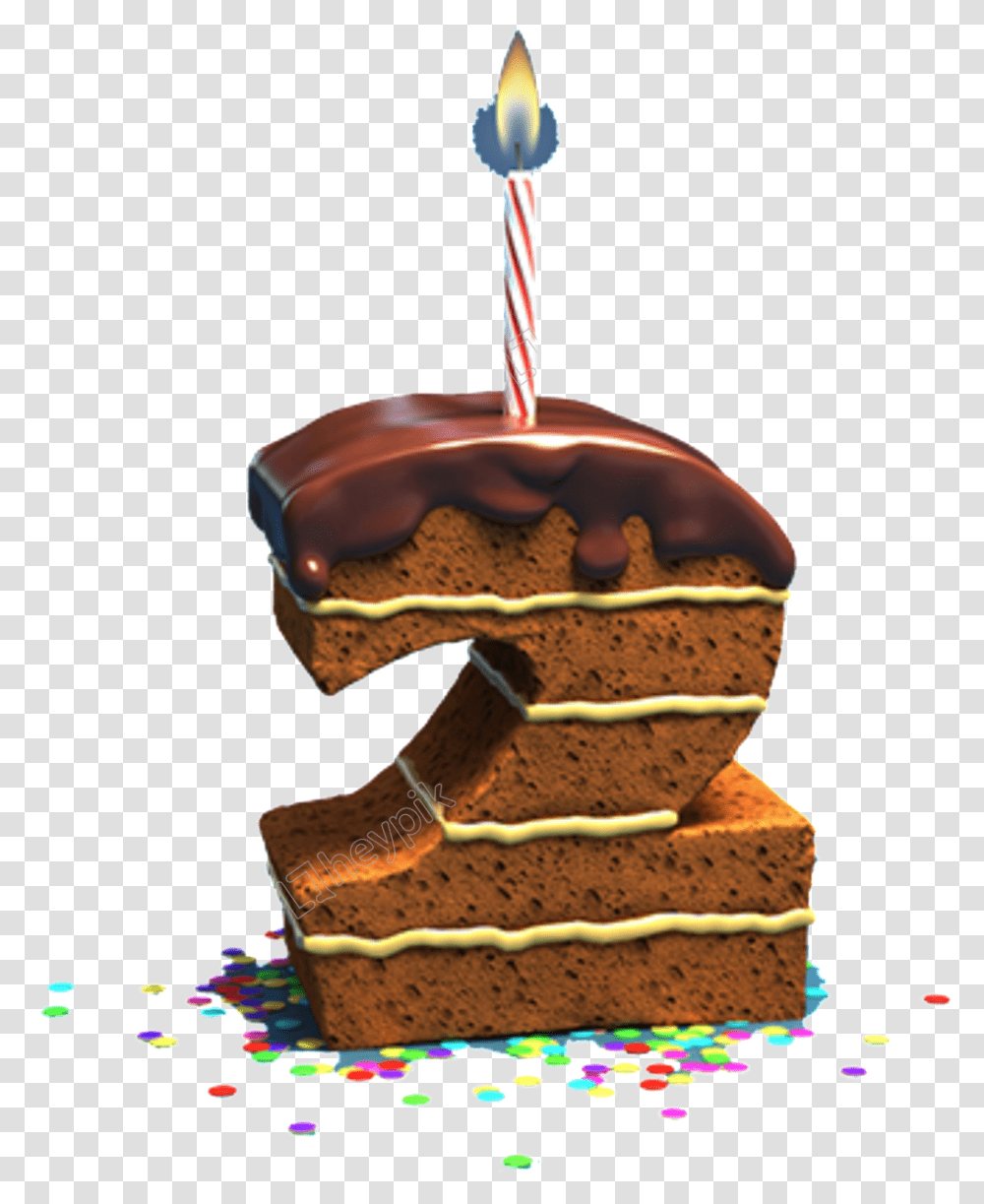 Cake 2 Candles Vector 2 December Is My Birthday, Birthday Cake, Dessert, Food, Cream Transparent Png