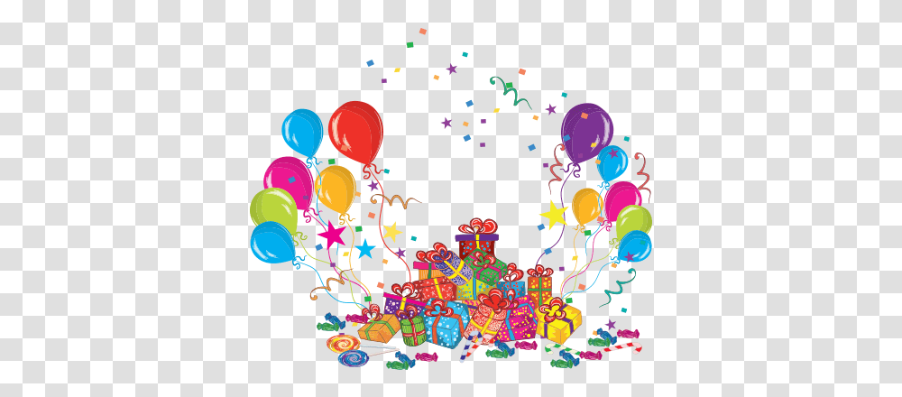 Cake And Balloons 2 Image Cake With Balloons, Confetti, Paper, Graphics, Art Transparent Png