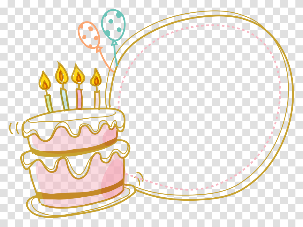 Cake Birthday Border Free Clipart Hq Clipart, Dessert, Food, Birthday Cake Transparent Png