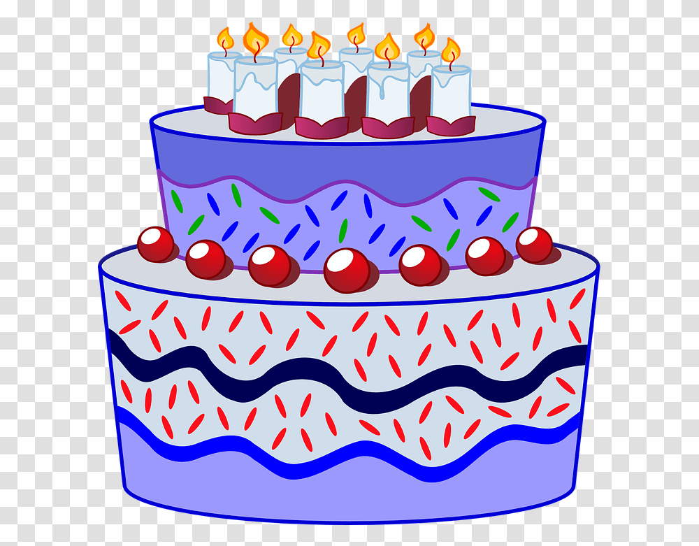 Cake Birthday Candles Free Vector Graphic On Pixabay Boy Birthday Cake Cartoon, Dessert, Food,  Transparent Png