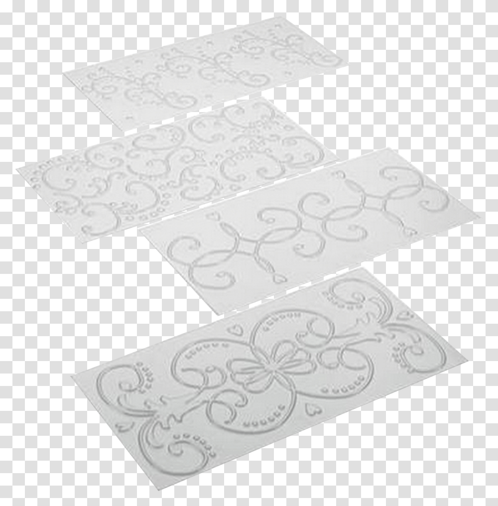 Cake Boss 4 Piece Fondant Imprint Mats Fondant Scroll Texture Mat, Paper, Pattern, Path, Label Transparent Png