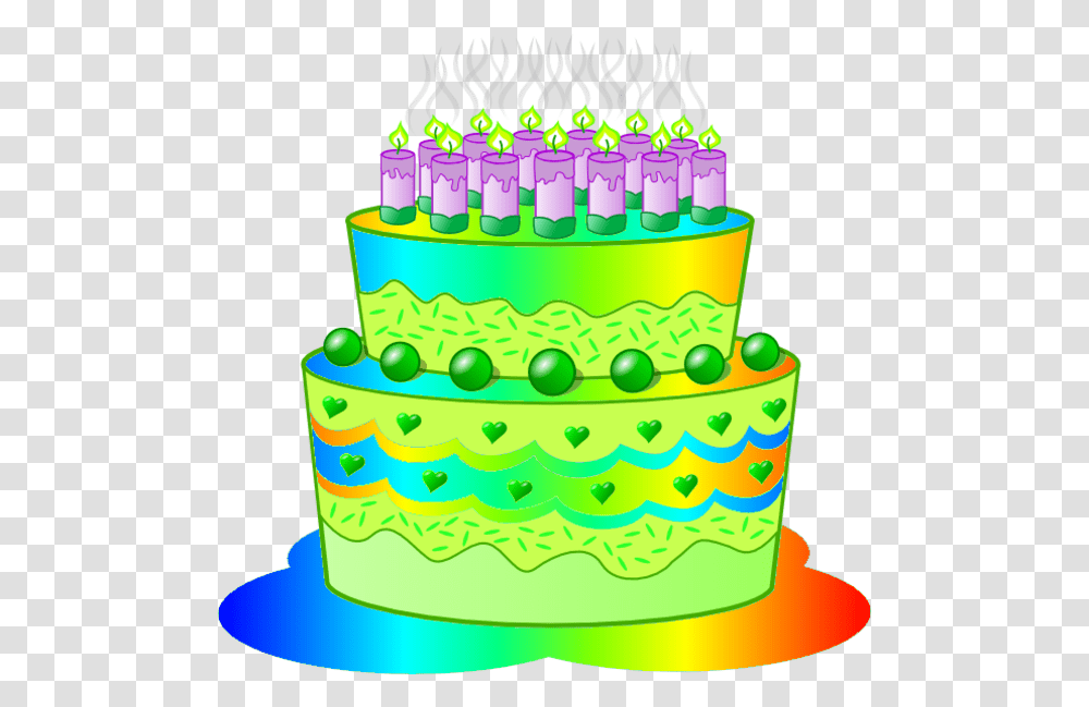 Cake Clipart Green Cake Cliparts Birthday Cakes Clip Cartoon Animated Birthday Cake, Dessert, Food Transparent Png