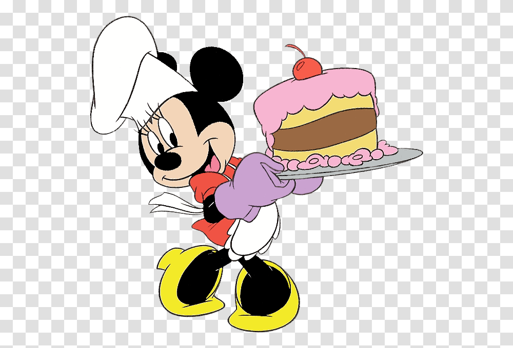 Cake Clipart Mickey Mouse Minnie Mouse Con Pastel, Chef, Hat, Apparel Transparent Png