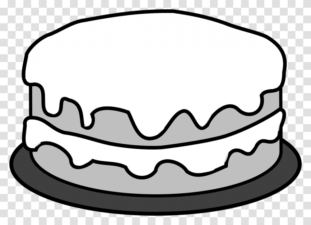 Cake Clipart Without Candles Black And White Clip Art Images, Dessert, Food, Pie, Lens Cap Transparent Png