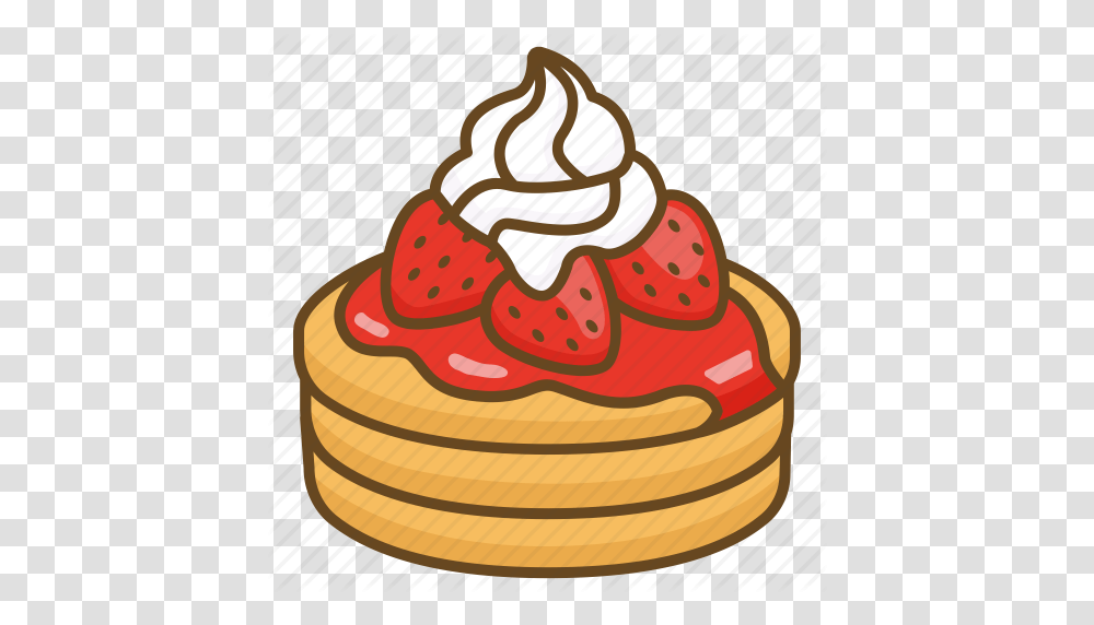Cake Cream Dessert Flapjacks Pancake Strawberries Icon, Food, Creme, Birthday Cake, Whipped Cream Transparent Png