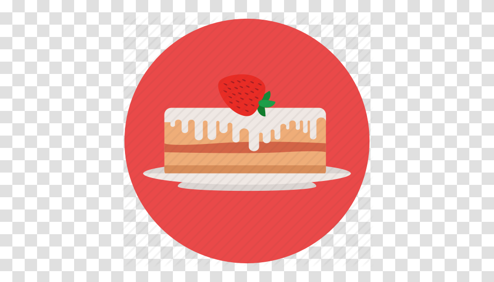 Cake Dessert Food Plate Strawberry Sweets Icon, Label, Word, Meal Transparent Png