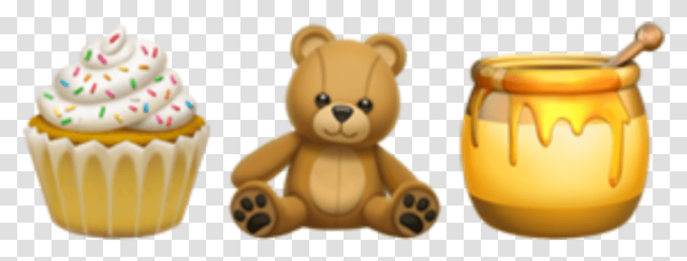 Cake Emoji Iphone Iphone Teddy Bear Emoji, Toy, Birthday Cake, Dessert, Food Transparent Png